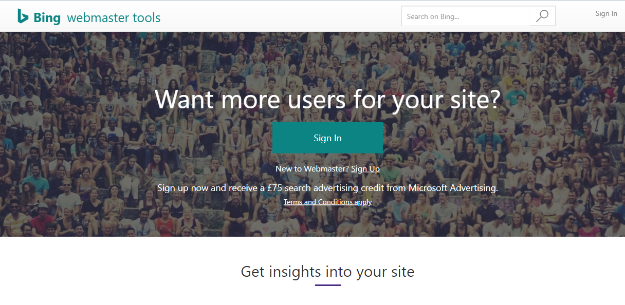 bing webmaster tools